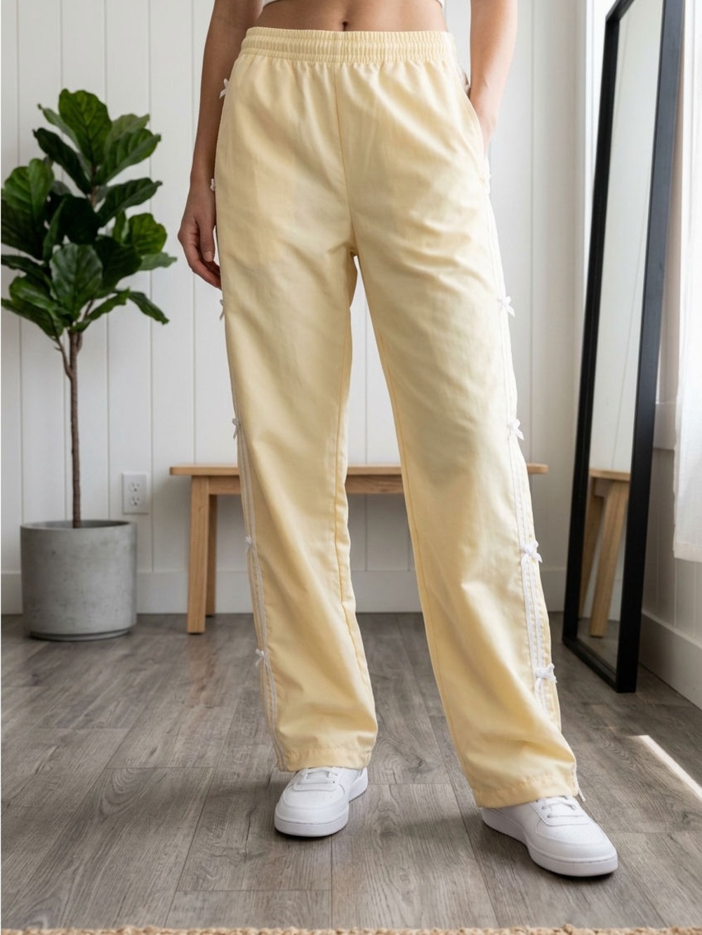 Rebel Yell Pale Yellow Straight Leg Jeans